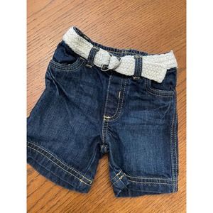 Old Navy Jean Shorts With Belt Size 6-12m